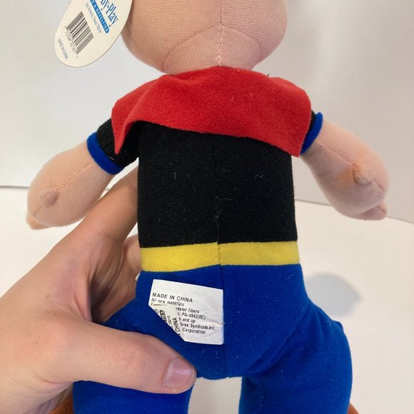 Vintage 1994 Popeye 13” Plush Doll Play by Play Stuffed Toy Sailor Man With Tag - Picture 8 of 13